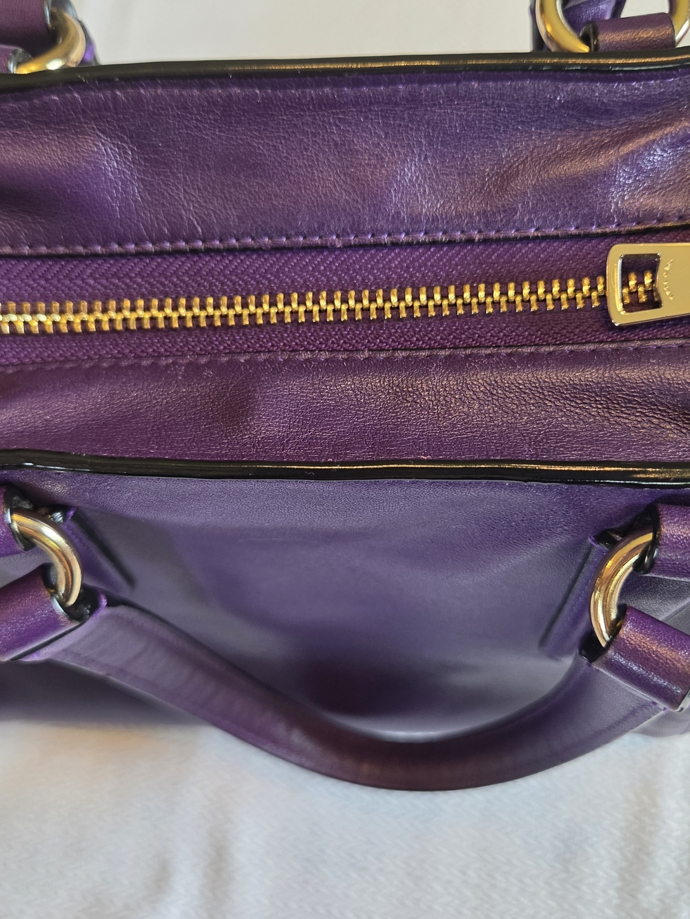COACH Purple Leather Crosby Carryall - Picture 8 of 15